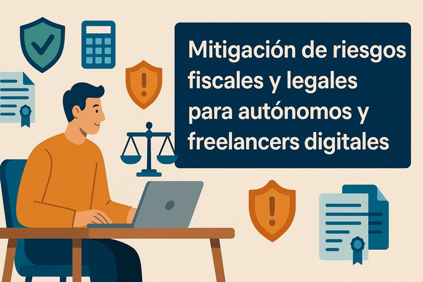 Mitigación de riesgos fiscales y legales para autónomos y freelancers digitales