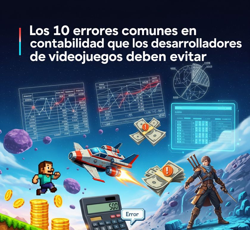 Los 10 errores comunes en contabilidad que los desarrolladores de videojuegos deben evitar